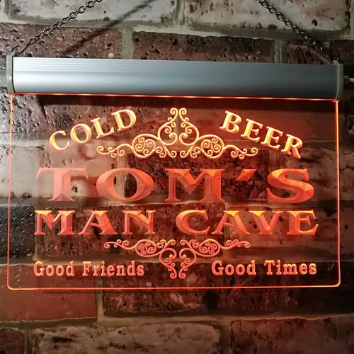 Vista 14 de ADVPRO x0154-tm Tom's Man Cave Beer Ale Bar Letrero de neón personalizado con nombre personalizado