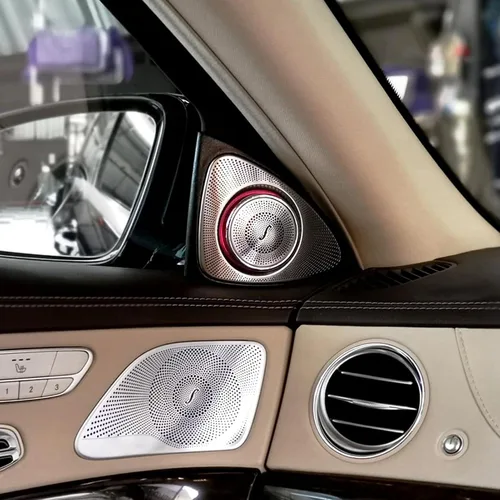 Vista 6 de Tweeters de audio para coche con kit de iluminación ambiental LED, 7 colores 3D giratorios, repuesto para S-Class W222 Pre-Facelift 2014-2017