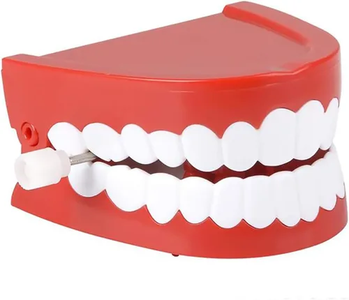 Vista 4 de The Dreidel Company Juguetes de dientes que muerden y parlotean los dientes para niños, recuerdos de fiesta de cumpleaños, regalos novedosos