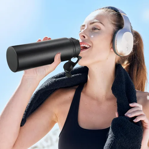 Vista 7 de Sunnyray 16 botellas de agua de aluminio a granel reutilizables a granel botellas deportivas con tapas a presión, paquete múltiple de botellas