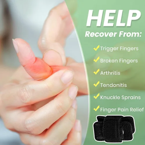 Vista 2 de 2 férulas Pinky, férula ajustable con 2 barras de metal, soporte universal para el dedo para hombres y mujeres Ajustable Trigger Finger Splint