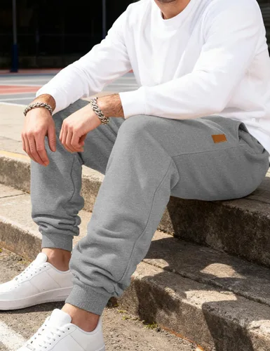 Vista 5 de Pantalones deportivos para hombre, pantalones deportivos elásticos casuales para hombre, pantalones deportivos con cordón y bolsillos
