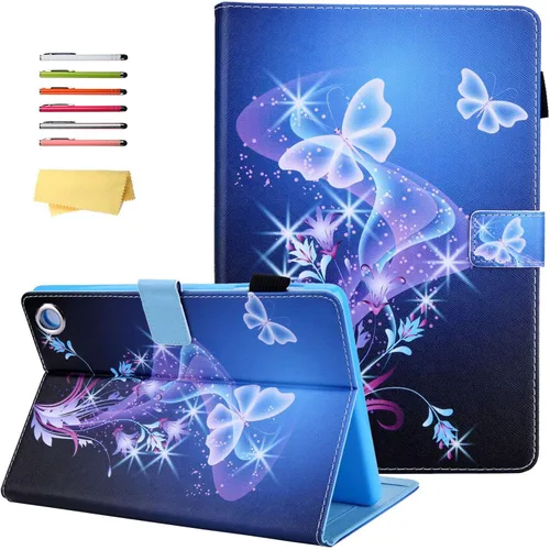 Vista 15 de Funda para tablet Fire HD 8 de 8ª/7ª/6ª generación de 8.0 pulgadas con soporte para lápices [encendido y apagado automático] ranuras para tarjetas