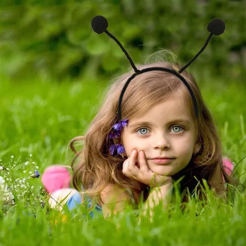 Vista 4 de Diadema de antena de insectos, diadema de abeja, diadema de gusano, diadema de alienígena, diadema de mariquita, diadema de abejorro para niños