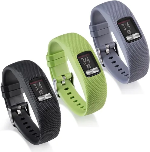 Vista 9 de Compatible con Garmin Vivofit 4 Band, correa de repuesto de silicona para Garmin Vivofit 4 (sin rastreador (10 unidades, pequeña)
