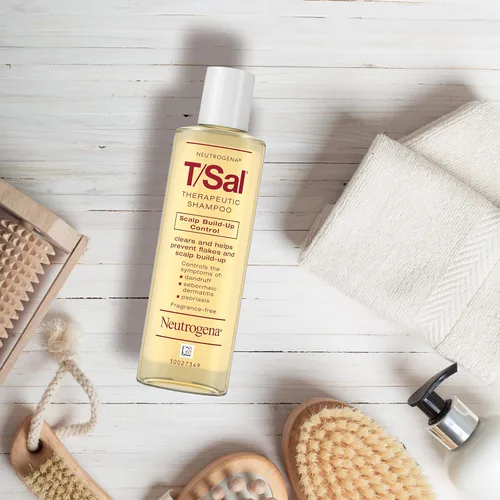 Vista 7 de Neutrogena T/Sal Champú terapéutico para la caspa, control de la acumulación del cuero cabelludo, ácido salicílico al 3%, tratamiento de psoriasis