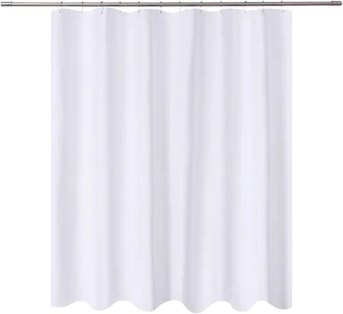 Vista 56 de N&Y Home Cortina o forro de tela para ducha, lavable a máquina, estrecho, negro, de 36 x 72 pulgadas Hotel Quality, Bottom Magnets, Washable
