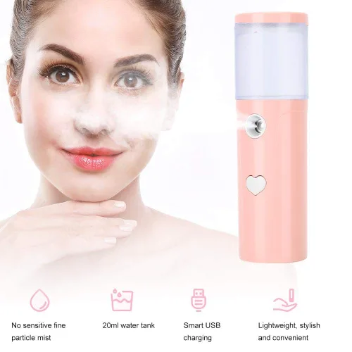 Vista 2 de Rociador de hidratación facial, 1.0 fl oz (1.0 fl oz) recargable por USB, práctico pulverizador de nano niebla, atomización facial portátil