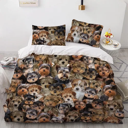 Vista 19 de Juego de funda de edredón de Malinois belga, juego de ropa de cama decorativo de 3 piezas con 2 fundas de almohada, funda de edredón suave, juego