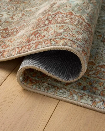 Vista 25 de Loloi Margot - Alfombra de área terracota/laguna de 7'-6" x 9'-6
