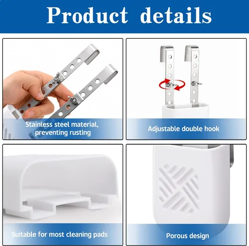 Vista 3 de Adjustble Toilet Tank Cleaning Tablet Holder, Bleach Tablets Bracket Adjustable-1Set