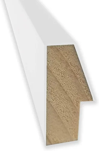 Vista 2 de Amanti Art Espejo de baño blanco para sobre el fregadero, 22 x 45 pulgadas, espejo de tocador rectangular blanco Lucie, marco de madera moderno