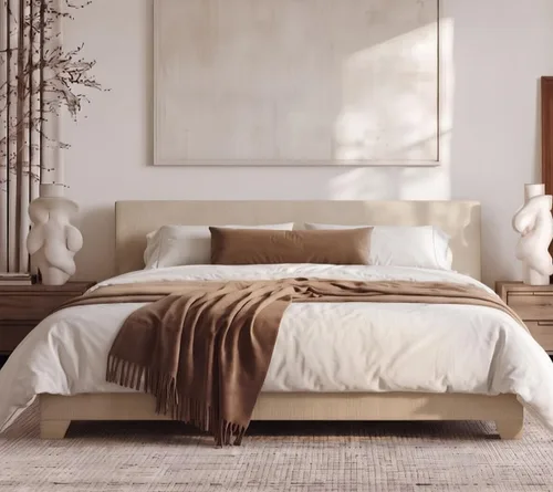 Vista 12 de Allewie Base de cama tamaño matrimonial con cabecera ajustable, cama tapizada con plataforma y listones de madera, base de colchón resistente,