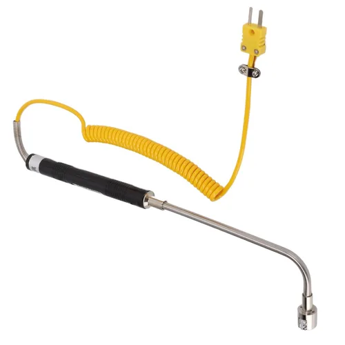 Vista 3 de Sensor de temperatura de termopar tipo K con funda de acero inoxidable y mango aislado Medición precisa de -58.0 °F a 932.0 °F para monitoreo
