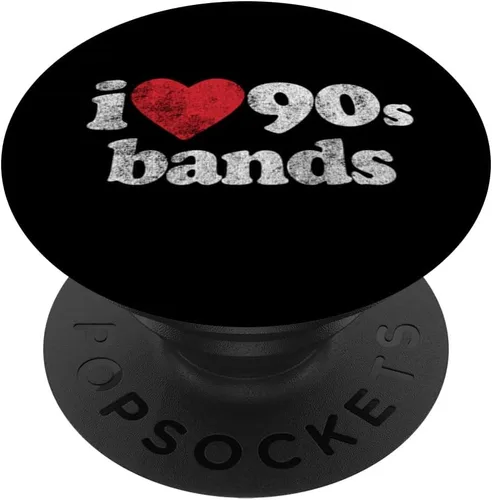 Vista 6 de Retro Nostalgia 1990s I Love 90s Bands PopSockets MagSafe PopGrip for iPhone