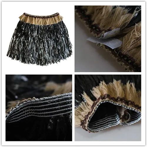 Vista 4 de Conjunto de disfraz elástico hawaiano para fiesta de hierba hula para mujeres y hombres