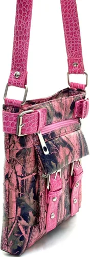 Vista 3 de Bolso de mensajero de camuflaje occidental con cartera a juego