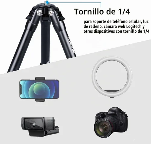 Vista 5 de Smatree Trípode extensible, trípode de viaje de escritorio de altura