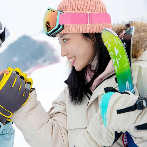 Vista 6 de VICASKY Gafas de esquí con correa de ojo de esquí, banda elástica, gafas de snowboard de doble correa, gafas de esquí, gafas de esquí, banda