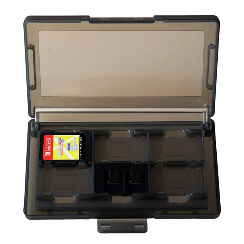 Vista 2 de Mcbazel 12 in 1 Game Card Storage Protector Case Box for Nintendo Switch Black