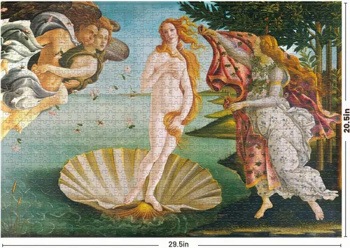 Vista 3 de Antelope - Rompecabezas de 1000 piezas para adultos, rompecabezas de nacimiento de Venus, 1000 piezas, licencia oficial de Sandro Botticelli, alta