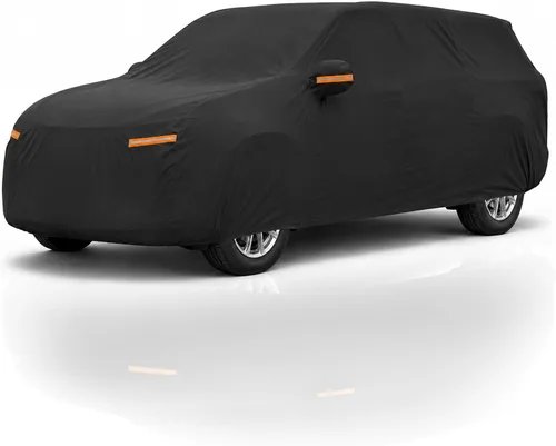 Vista 12 de X AUTOHAUX Funda de coche para Mini Cooper 2DR 2002-2021 210D-PU para exteriores, cubierta completa para todo tipo de clima, con cremallera