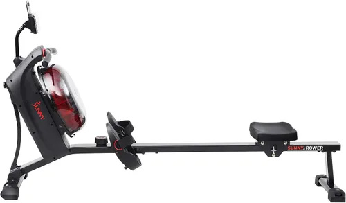 Vista 9 de Máquina de remo acuático Elite de Sunny Health & Fitness con tanque vertical de alta resistencia dinámica, entrenamiento de cuerpo completo de bajo