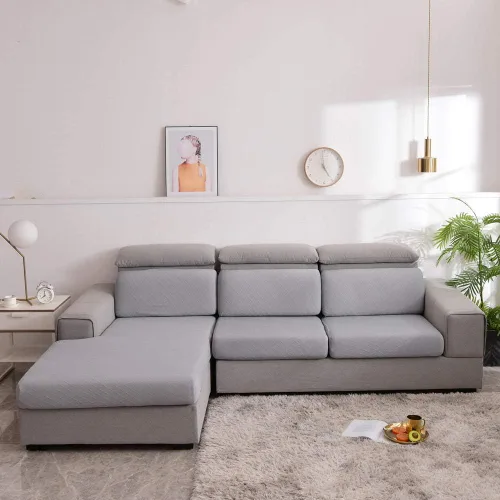 Vista 4 de Protege el cojín del sofá, funda de asiento de silla/sofá biplaza, protectores de cojín de alta elasticidad, poliéster y elastano, protege el cojín