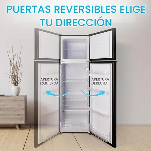 Vista 6 de Simpli-Magic Refrigerador de 10 pies cúbicos con congelador – Refrigerador compacto de doble puerta para oficina, dormitorio, garaje – Termostato