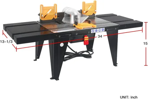 Vista 2 de Leegol Electric Mesa de trabajo para router de mesa herramienta de trabajo de artesano para madera (Mesa de router A)