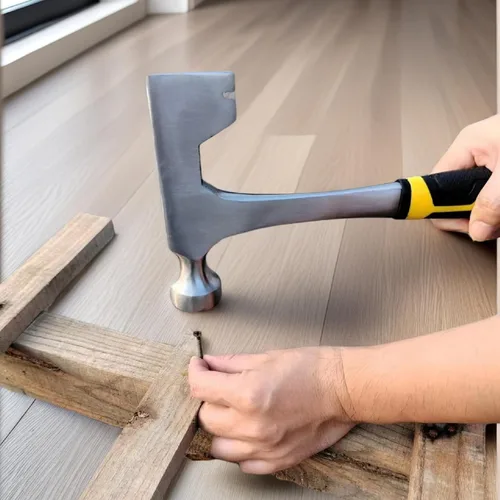 Vista 5 de BUSKPOK - Hacha de martillo para paneles de yeso, herramienta de tablero de pared de 14 onzas con cara fresada