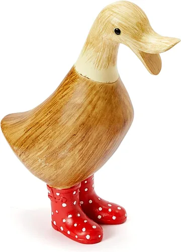 Vista 9 de Pato con botas, decoraciones de patio, arte de jardín, patos charcos con botas de agua manchadas lindas - Individual - Estatuas de decoración