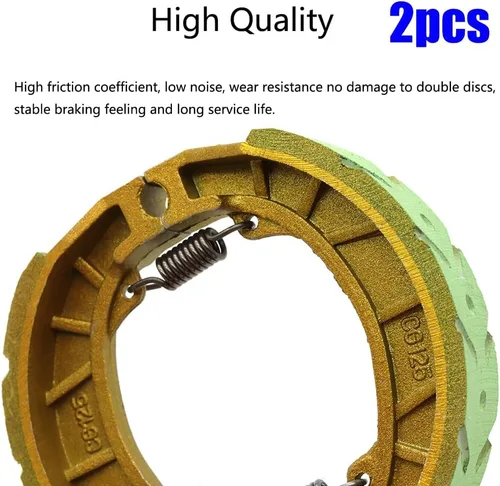Vista 3 de Kucehiup CG125 Zapata de tambor de freno, 2 piezas, universal de 4.134 in, zapata para 6.5 Hp 196cc MB165 MB200 BT200X CT200U Motorsports Mini Bike