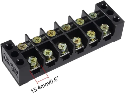 Vista 5 de uxcell 6 filas dobles 600V 60A Bloque de barrera de alambre Tira de terminales TBC-6006