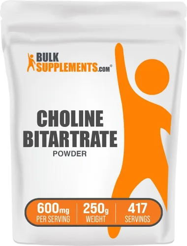 Vista 9 de BulkSupplements. com Polvo de bitartrato de colina, suplementos de colina, sin sabor y sin gluten, 600 mg por porción, 17.64 oz (1.1 libras)