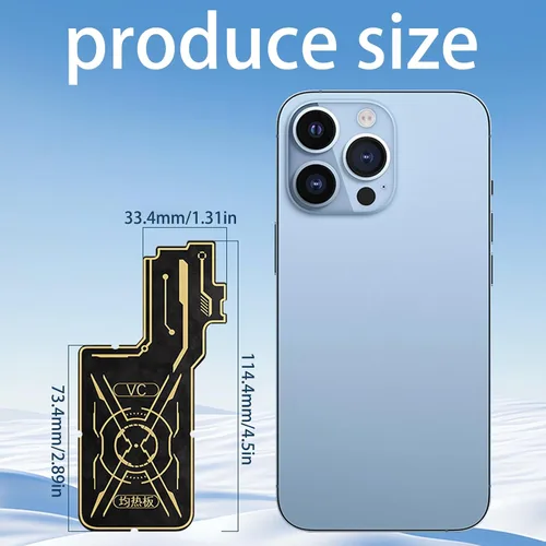 Vista 8 de Placa de refrigeración trasera extra grande con adhesivo lavable para uso prolongado en escenarios de alta carga compatible con semiconductores