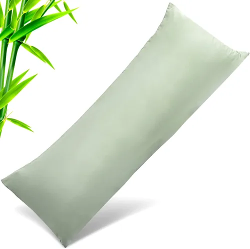 Vista 38 de Fundas de almohada tamaño estándar paquete de 2, fundas de almohada de rayón de bambú refrescantes con cierre de sobre, fundas de almohada frescas