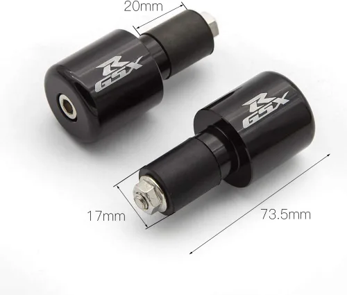 Vista 5 de Tapones deslizantes para manillar de motocicleta de carretera compatible con manillar hueco GSXR600 2001-2014, GSXR750 2000-2014, GSXR1000
