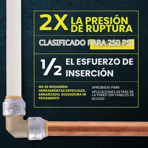 Vista 3 de SharkBite Válvula de bola máxima de 3/4 pulgadas, Empuje para conectar accesorios de plomería de latón, cierre de agua, tubo PEX, cobre, CPVC