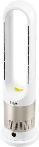 Vista 10 de VEVOR - Ventilador de torre sin aspas, velocidad de 16 pies/s, ventilador silencioso de piso que sopla aire frío y caliente, ventiladores oscilantes