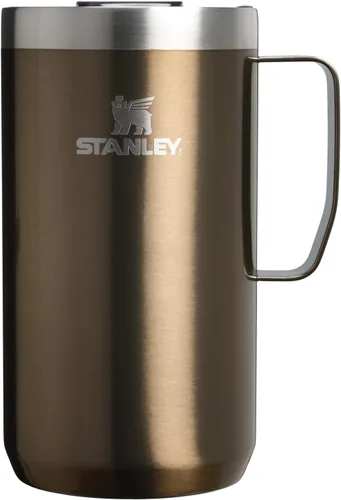 Vista 7 de STANLEY Everyday Camp Mug de 24 onzas, tapa para beber, taza para café, té y bebidas, taza de café aislada de acero inoxidable, sin BPA, color ceniza