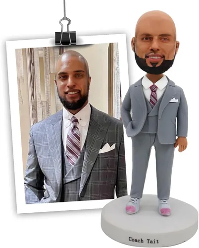 Vista 10 de AlOU AlOU Estatuillas personalizadas de 15 cm Bobbleheads para el Día del Padre, Día de la Madre, Padres, Jefe, Colegas, Familia y Amigos