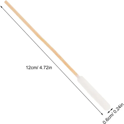 Vista 8 de Totority 500pcs PET Ear Cleaning Cotton Swabs, Large Tip Wooden Handle