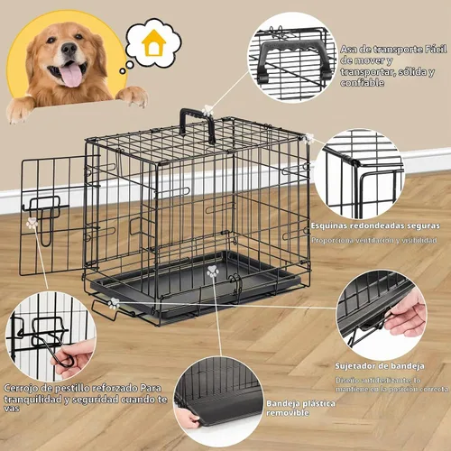 Vista 3 de Jaula para perros de 18 pulgadas, jaula para perros pequeños
