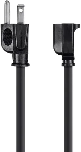 Vista 8 de Monoprice 105296 Cable de extensión de alimentación de 1 pie, 16 AWG, 13A (NEMA 5-15P a NEMA 5-15R), negro - 13A