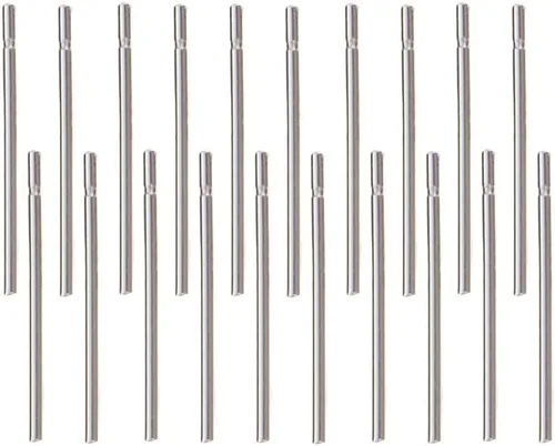 Vista 5 de 10 pares de aretes de plata de ley de 0.43 pulgadas de largo, aretes de aguja de plata para mujer, mini protector de oídos, antialérgicos, básicos
