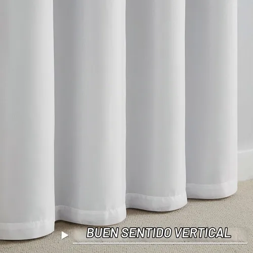 Vista 5 de Lotusolution Cortinas Opacas Beige para Dormitorio Juego de Cortinas Mix & Match con Aislamiento Térmico Blackout Total para Ventanas y Cortinas