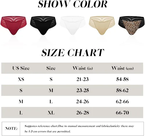 Vista 7 de chahoo Ropa interior de tanga para mujer, bragas sexy de tiro bajo, sin costuras, tangas de encaje en la espalda en T, paquete de 5 tangas que no se