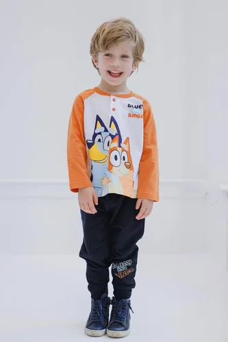 Vista 6 de Bluey Camiseta Henley de bingo y pantalones de rizo francés para niños pequeños