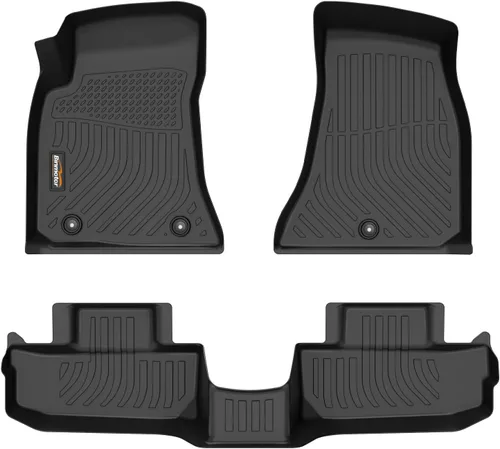 Vista 44 de Alfombrillas para todo tipo de clima y forro de carga para Volkswagen Atlas 2018-2026 (asientos de 6 pasajeros), juego completo de 3 filas